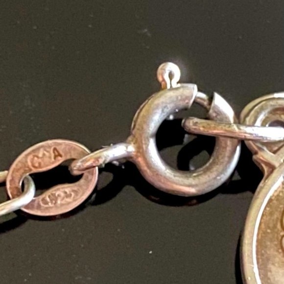 Vtg Sterling Silver 925 Scorpio Charm Anklet or Large bracelet Zodiac - Picture 4 of 4